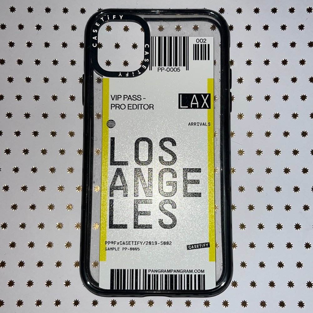 Pangram Custom - Los Angeles Plane Ticket iPhone 11 Impact Casetify Case